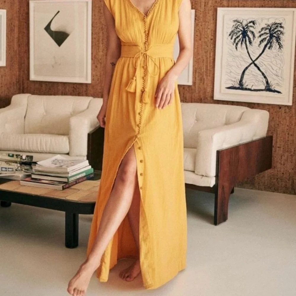 Sezane Cecilia Dress in Honey - Picture 3 of 10